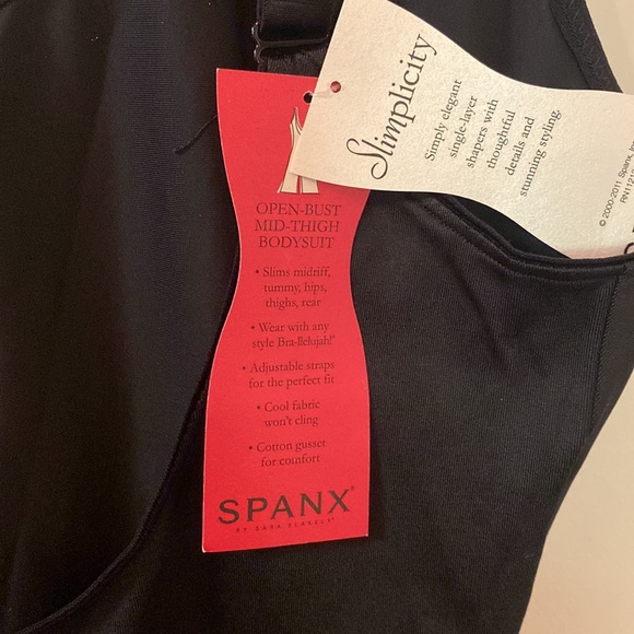 NWT SPANX Open Bust Suit, Simplicity Slimming Essentials, 1X, 76% Nylon, 24% - Picture 6 of 7